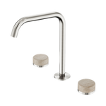 Load image into Gallery viewer, Serenity Bath/Kitchen Set Edge Spout With Rome Travertine Handle Brushed Nickel