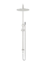 Load image into Gallery viewer, Round Combination Shower Rail, 300mm Rose, Single Function Hand Shower - Brushed Nickel