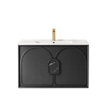 Load image into Gallery viewer, Laguna Black American Oak Wall Hung Vanity