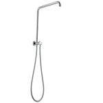 Load image into Gallery viewer, Round Chrome Shower Station without Shower Head and Handheld Shower(Stainless Steel Hose)