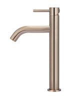 Load image into Gallery viewer, Piccola Tall Basin Mixer Tap with 130mm Spout - Champagne