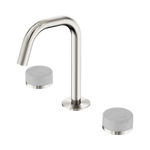 Load image into Gallery viewer, Serenity Basin Set Edge Spout With Carrara Handle Brushed Nickel