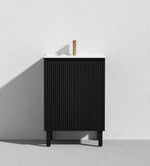 Load image into Gallery viewer, Crete Modern Floorstanding Vanity Matte Black