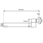 Load image into Gallery viewer, Round Black Bathtub/Basin Swivel Wall Spout