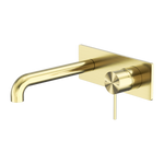 Load image into Gallery viewer, MECCA WALL BASIN/BATH MIXER 160MM BRUSHED GOLD