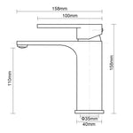 Load image into Gallery viewer, IVANO Series Square Chrome Basin Mixer