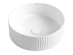 Load image into Gallery viewer, Marlo Round 400x400x125 Matte White Fluted Basin