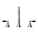 Load image into Gallery viewer, YORK BASIN SET WITH BLACK PORCELAIN LEVER CHROME