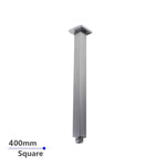 Load image into Gallery viewer, Square Brushed Nickel Ceiling Shower Arm 400mm