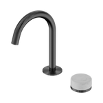 Load image into Gallery viewer, Serenity Progressive Basin Mixer Arc Spout With Carrara Handle Gun Metal