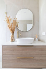 Load image into Gallery viewer, Round Tall Curved Basin Mixer - PVD Tiger Bronze