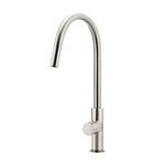 Load image into Gallery viewer, Round Pinless Piccola Pull Out Kitchen Mixer Tap - PVD Brushed Nickel