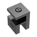 Load image into Gallery viewer, OVER-PANEL GLASS TO GLASS FITTING 10MM GLASS GUN METAL