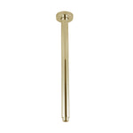 Load image into Gallery viewer, Round Brushed Brass Ceiling Shower Arm 400mm
