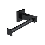 Load image into Gallery viewer, Square Toilet Roll Holder with Round Bar - Matte Black