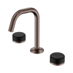 Load image into Gallery viewer, Serenity Basin Set Edge Spout With Marquina Black Handle Brushed Bronze