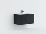 Load image into Gallery viewer, Crete Modern Wall Hung Vanity Matte Black