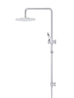 Load image into Gallery viewer, Round Combination Shower Rail 300mm Rose, Three Function Hand Shower - Chrome