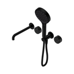 Load image into Gallery viewer, Serenity Progressive Shower System With Spout With Marquina Black Handle And Serenity Hand Shower Matte Black