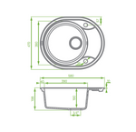 Load image into Gallery viewer, Laveo Dafne Grey Granite Single Bowl Stone Kitchen Sink 470*580*198mm(including Space Saving Siphon and Click-clack Plug)