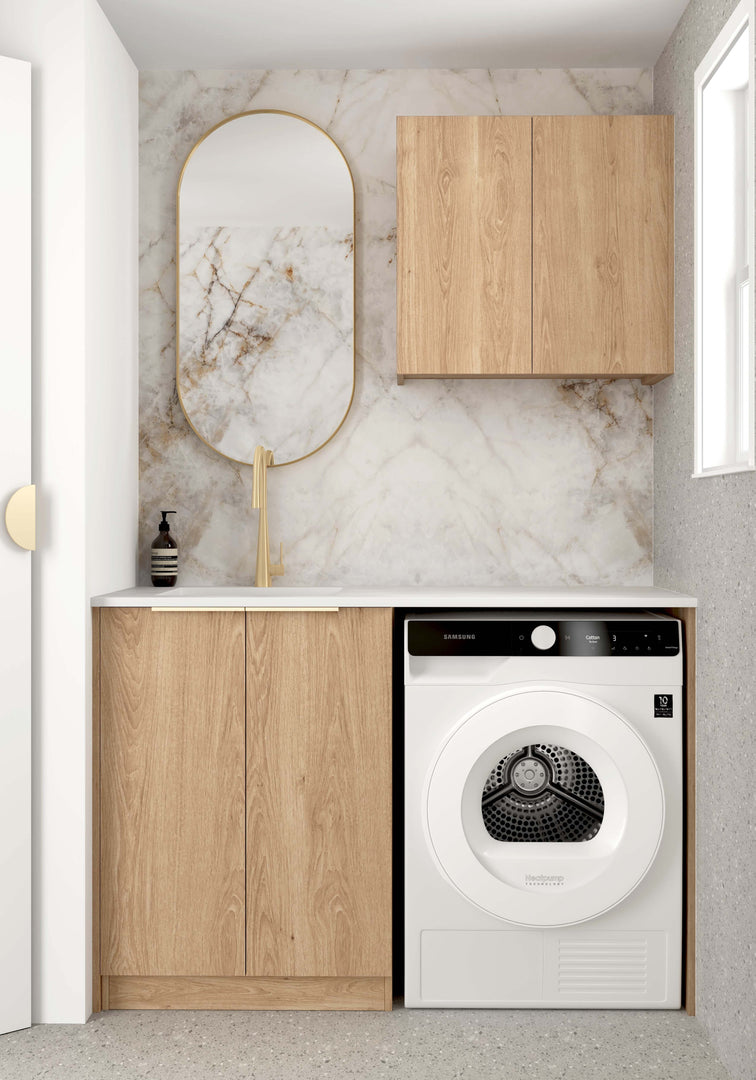 Laundry Kit 1305A Byron/Bondi Natural Oak with Matte White Top