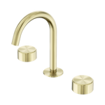 Load image into Gallery viewer, Serenity Basin Set Arc Spout With Metal Handle Brushed Gold