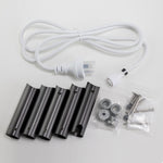 Load image into Gallery viewer, Round Brushed Gun Metal Grey Electric Heated Towel Rack 4 Bars