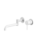 Load image into Gallery viewer, MECCA WALL BASIN/BATH MIXER SWIVEL SPOUT 225MM MATTE WHITE
