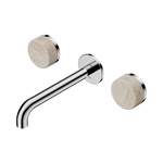 Load image into Gallery viewer, Serenity Wall Basin Set 220mm Spout With Rome Travertine Handle Chrome