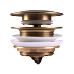 Load image into Gallery viewer, 40mm Mushroom Brushed Brass Bathtub Pop Up Waste without Overflow(Brass)