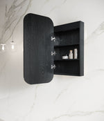 Load image into Gallery viewer, LED Newport Black Oak Shaving Cabinet