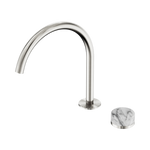 Load image into Gallery viewer, Serenity Progressive Bath/Kitchen Mixer Arc Spout With Arabescato Corchia Handle Brushed Nickel