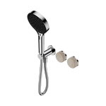 Load image into Gallery viewer, Serenity Progressive Shower System With Rome Travertine Handle And Serenity Hand Shower Chrome