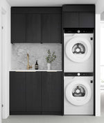 Load image into Gallery viewer, Laundry Kit 1715C Byron/Bondi Black Oak with Pure White Top