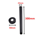 Load image into Gallery viewer, Round Black Ceiling Shower Arm 300mm