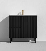 Load image into Gallery viewer, Crete Modern Floorstanding Vanity Matte Black