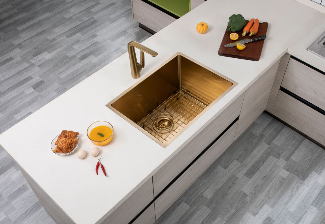 Single bowl stainless steel kitchen sinks