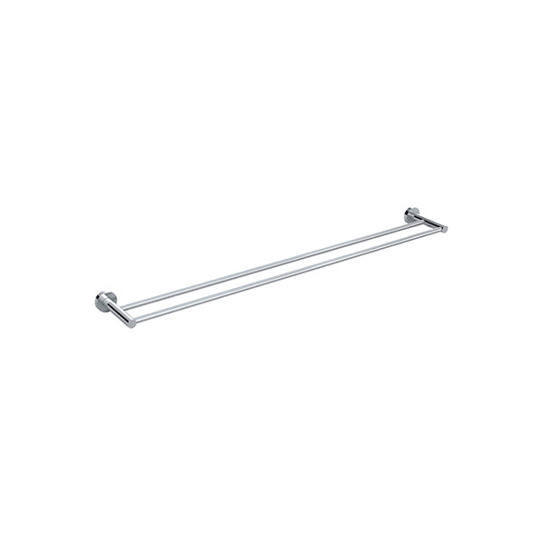 Round Double Towel Rail 900mm - Polished Chrome