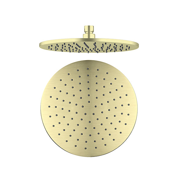 250MM ROUND SHOWER HEAD BRUSHED GOLD