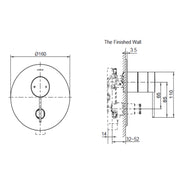 Components S/B w Diverter Thin Trim - Pin Handle