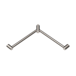 Load image into Gallery viewer, MECCA CARE 32MM WRAP AROUND CORNER GRAB RAIL 600X600MM BRUSHED NICKEL
