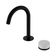 Serenity Progressive Basin Mixer Arc Spout With Carrara Handle Matte Black
