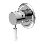 Load image into Gallery viewer, YORK SHOWER MIXER WITH WHITE PORCELAIN LEVER CHROME
