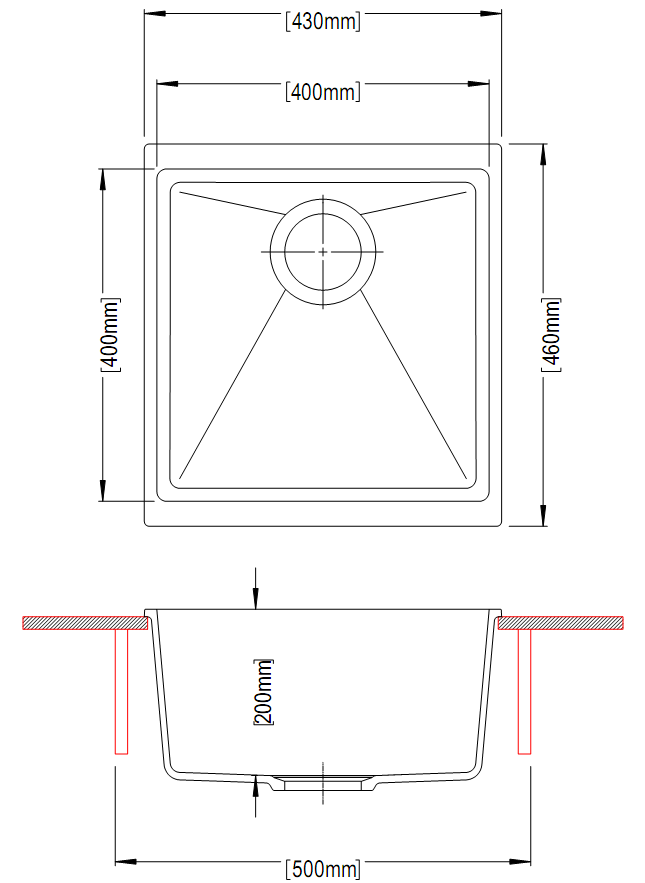 White Carysil Enigma N100M Granite Single Bowl Stone Kitchen Sink 430*460*200mm