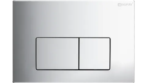 R&T Dual Flush Plate Curve Square Chrome