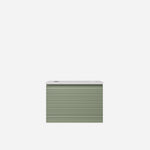 Load image into Gallery viewer, Sedona Olive Green Fluted Wall Hung Vanity
