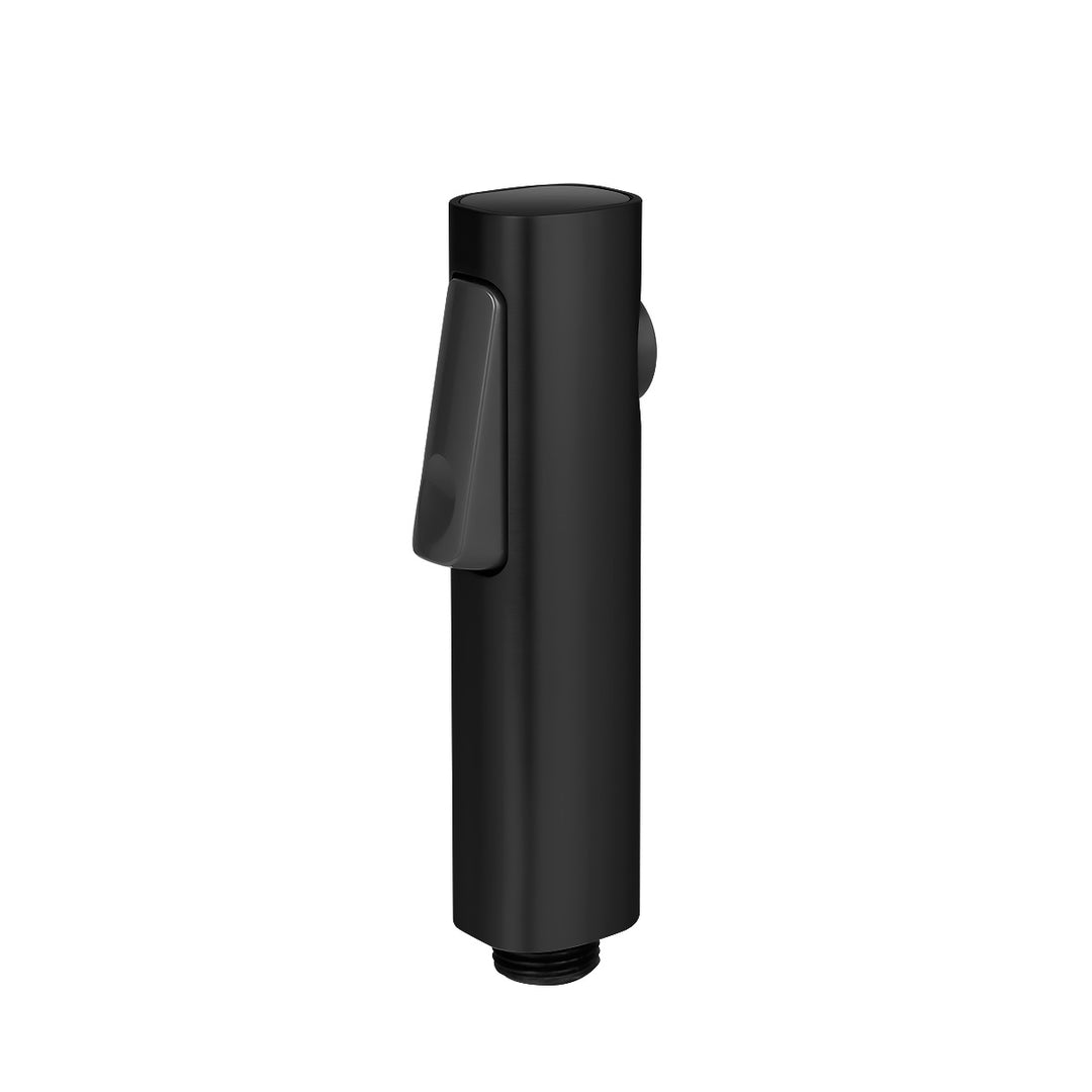 Round Black ABS Toilet Bidet Spray Kit with Stainless Steel Hose