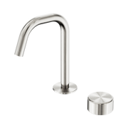 Serenity Progressive Basin Mixer Edge Spout With Metal Handle Brushed Nickel
