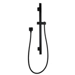 Load image into Gallery viewer, Square Black Wall Mounted Sliding Rail with Water Hose &amp; Wall Connector Only(PVC Hose)
