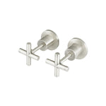 Load image into Gallery viewer, Cross Handle Jumper Valve Wall Top Assemblies - PVD Brushed Nickel
